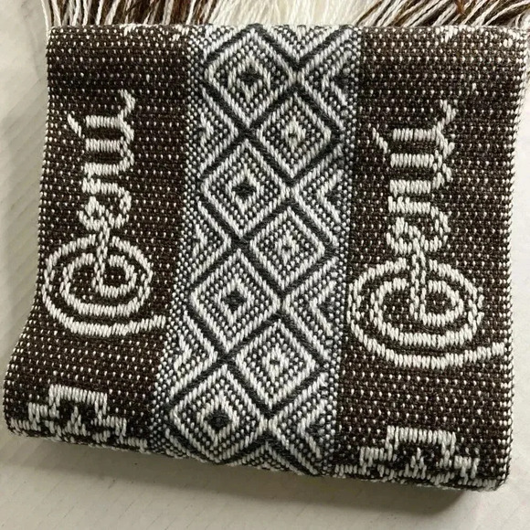 New handcrafted Alpaca Jarka Scarf brown/white unisex - Picture 8 of 10